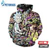 Rick And Morty Trippy And Pered Custom Rick And Morty Trippy Graphic 3D Hoodie